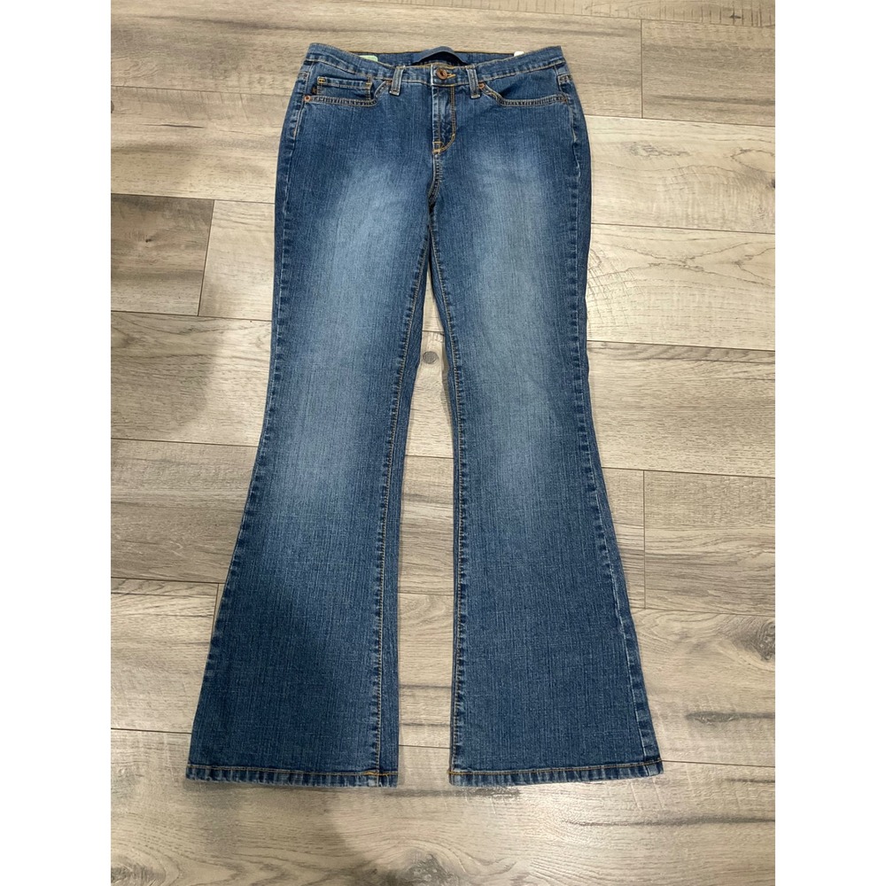 Jeans by Star Womens 6 Petite Bootcut Denim Jeans Medium Wash Stretch Flare Leg - Picture 8 of 9